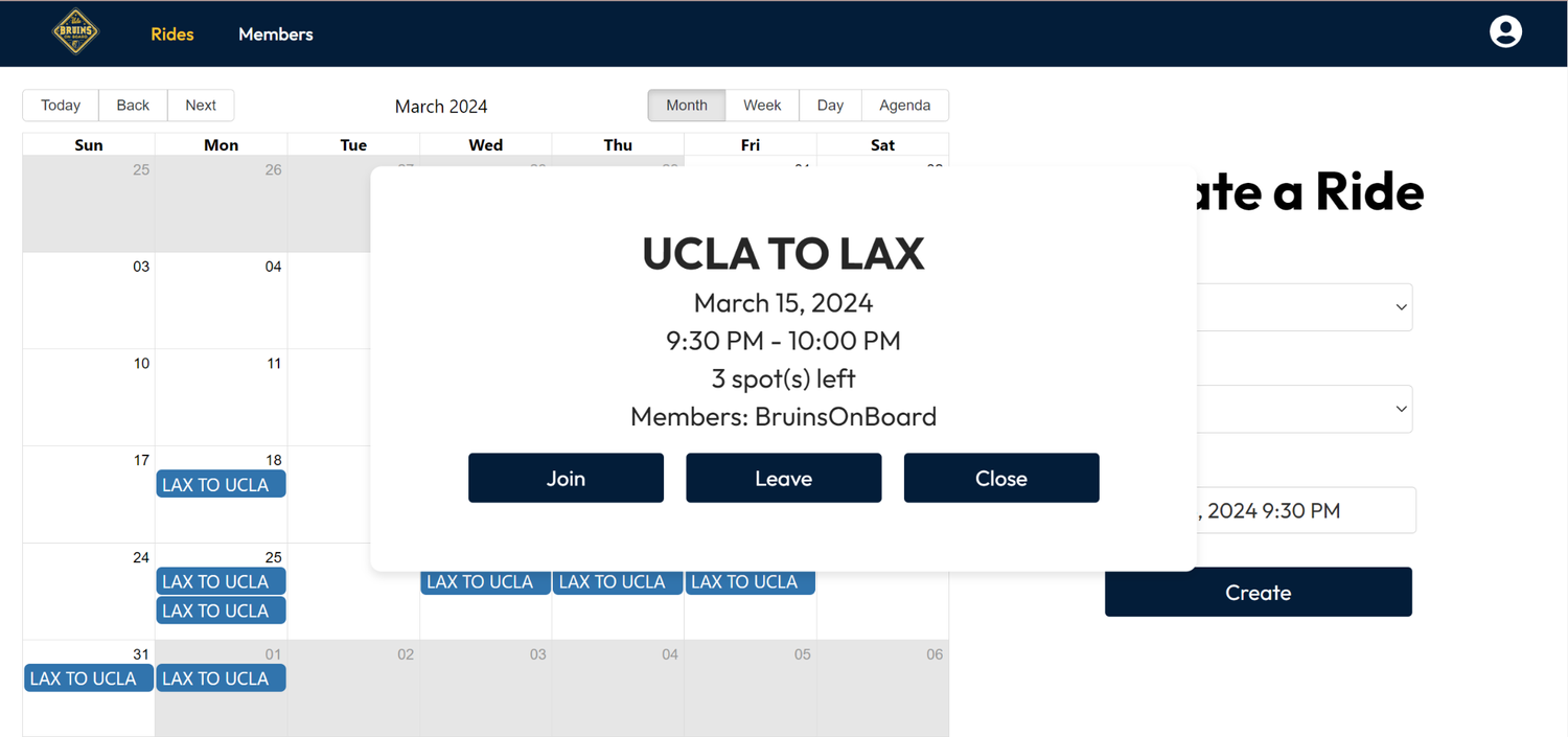 Calendar Screenshot